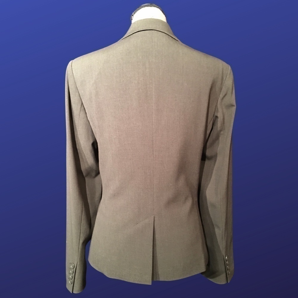 new YORK & COMPANY STRETCH Career Blazer Jacket, DARK BROWN, NWOT, Size 14 - Picture 2 of 9